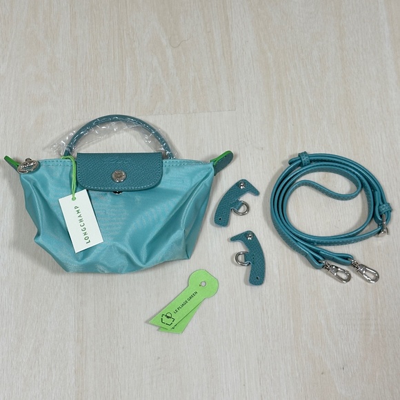 Longchamp Handbags - * NWT Longchamp le pliage Lake Sea Green Turquoise Mini Micro Crossbody Hand Bag